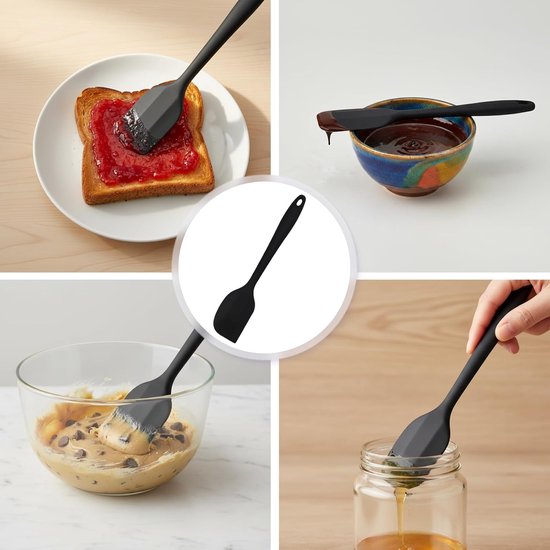 Spatels, 21 cm, kleine flexibele spatel, siliconen schraper voor de keuken, anti-aanbaklaag, spatel voor glazen, kommen voor het mengen, schrapen, keukengerei en banketbakkerij — afbeelding 3