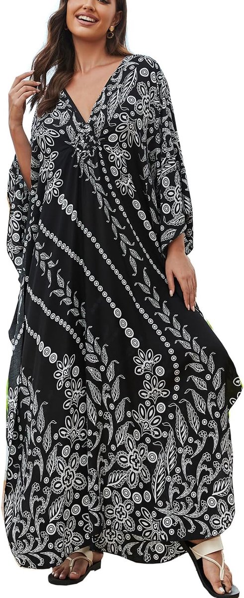 Strandjurk voor dames, lange strandjurk, kimono, maxi-kaftan, cover-ups