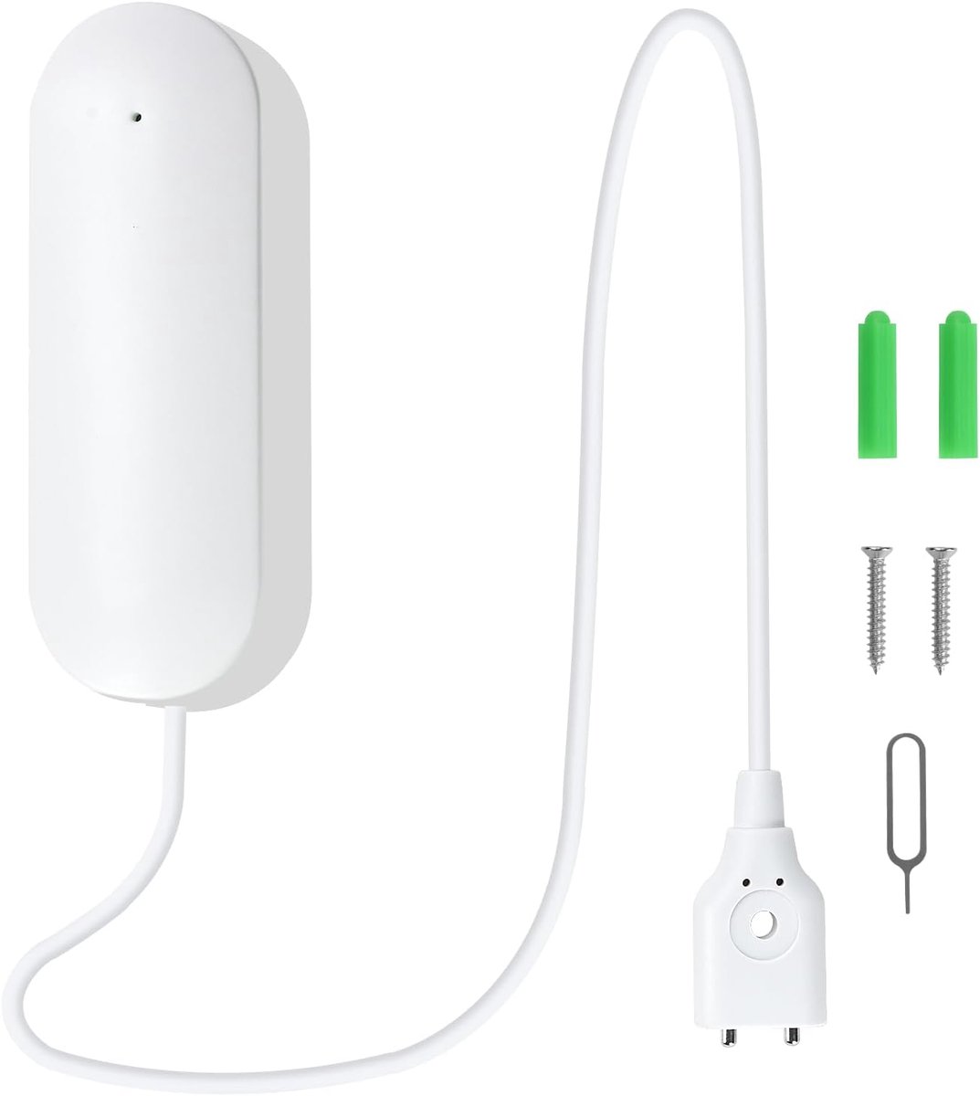 Waterlekdetector, Smart Zigbee watersensor, compatibel met Alexa en Google voor keukens, kelders en badkamers