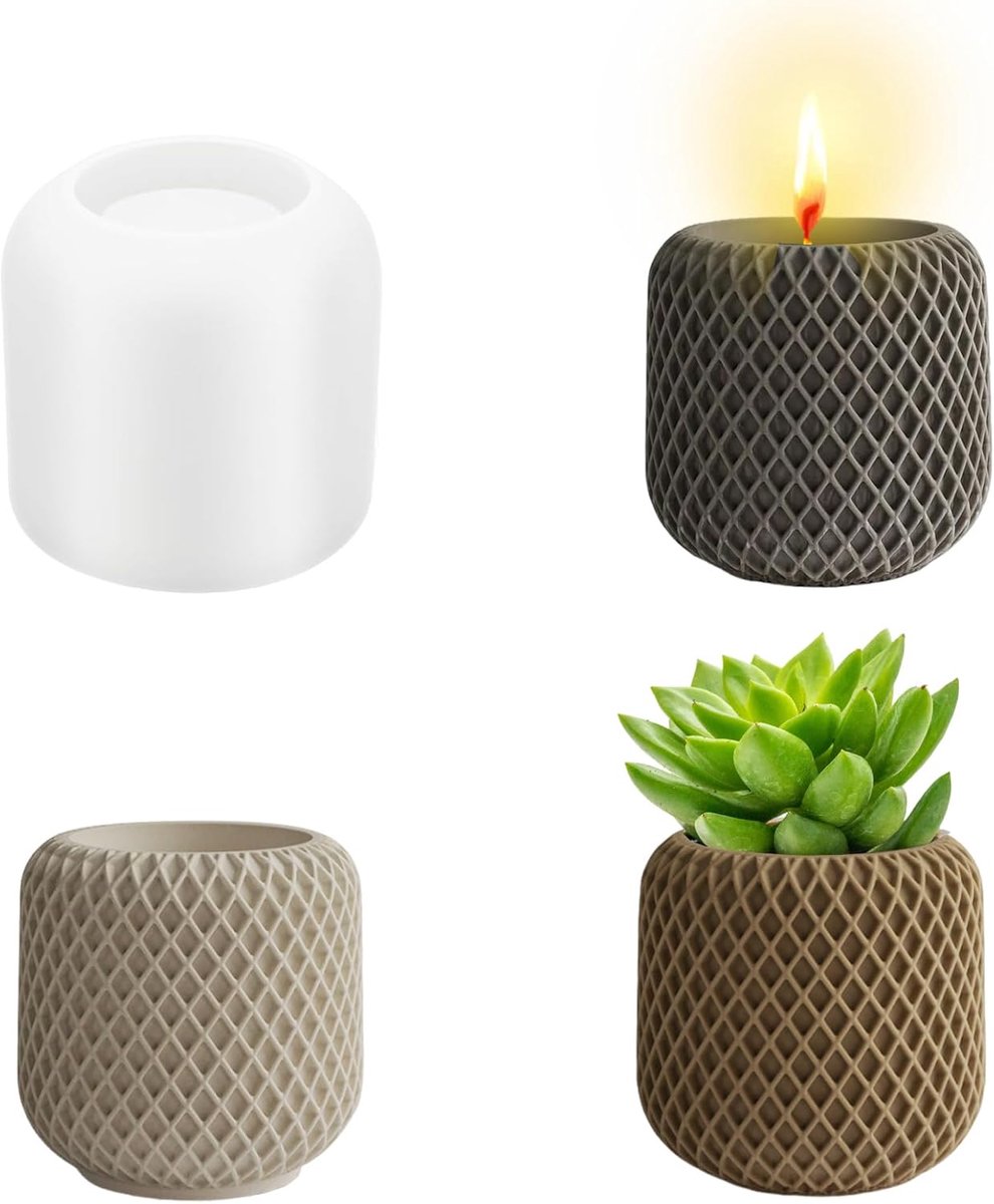 Kaarsvormen, 3D siliconen kaarsvormen, DIY kaarsen maken mallen, siliconen mal vaas, epoxyhars kaarsenhouder mallen, doe-het-zelf handgemaakte perfecte geschenken