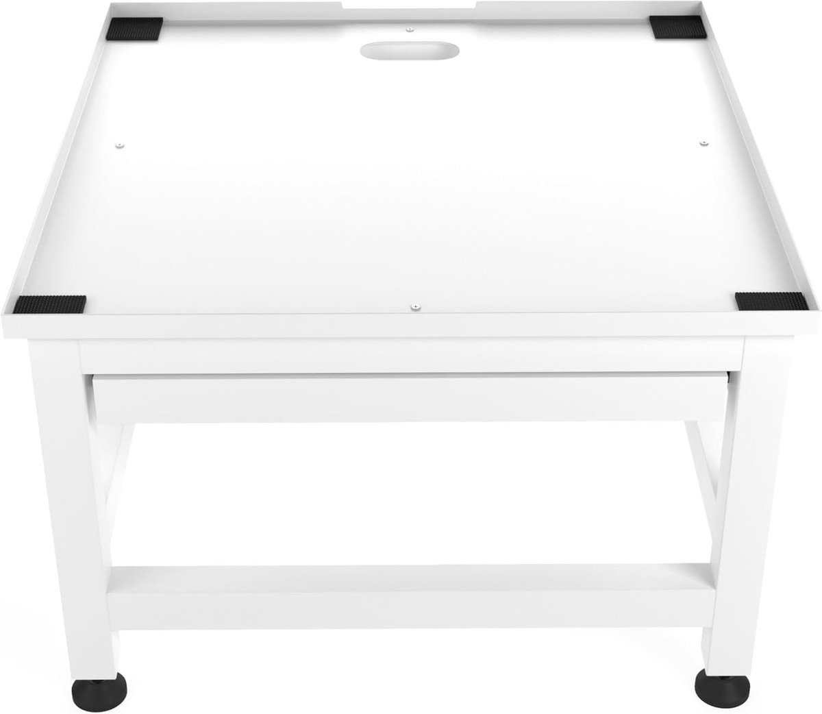 Wasmachine verhoger met uittrekbaar plateau - opbouwmeubel - sokkel - 42cm hoog - Wit - Universeel - 65 * 60,5 (LxB) - Inclusief wandbeugels