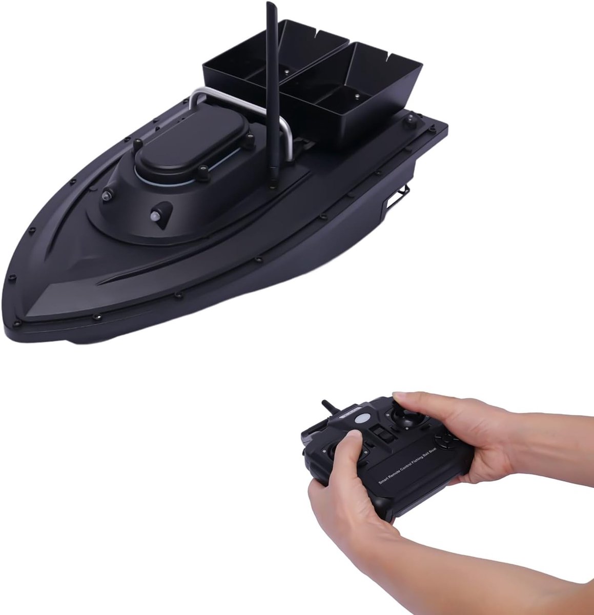500 m aas boot vissen, dubbele motor visvinder 2 kg voederboot aasboot visaas boot met ledlicht, dubbele bunker aasboot, op afstand bestuurbaar visser vissen boot