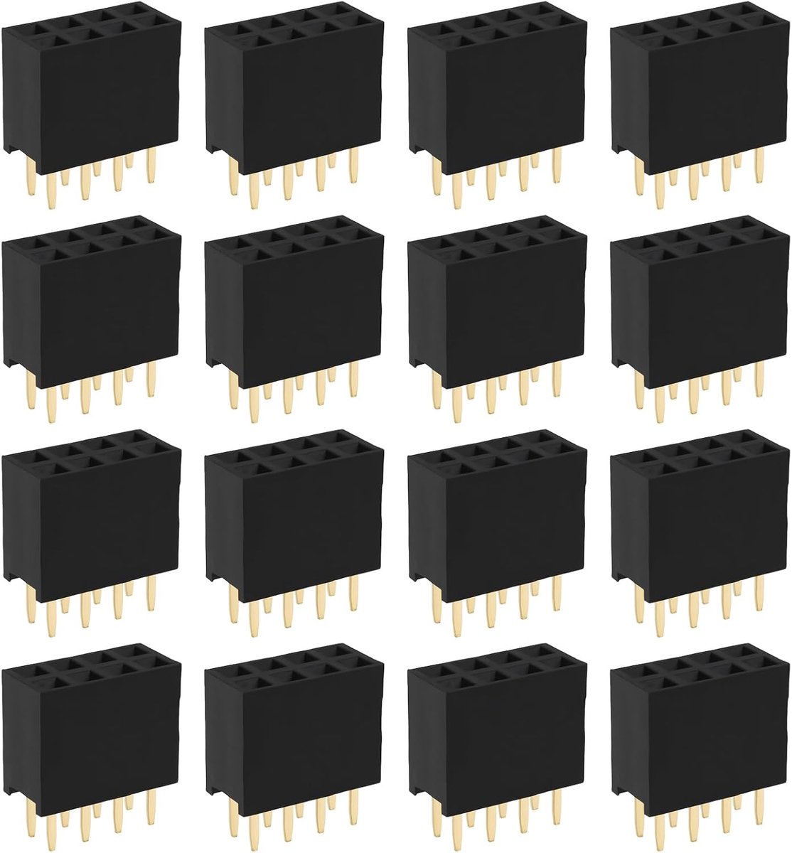 50 Stks 2x4 Pin Dubbele Rij Connector 2.54mm Pitch Rechte Header PCB Connector voor PCB Projecten
