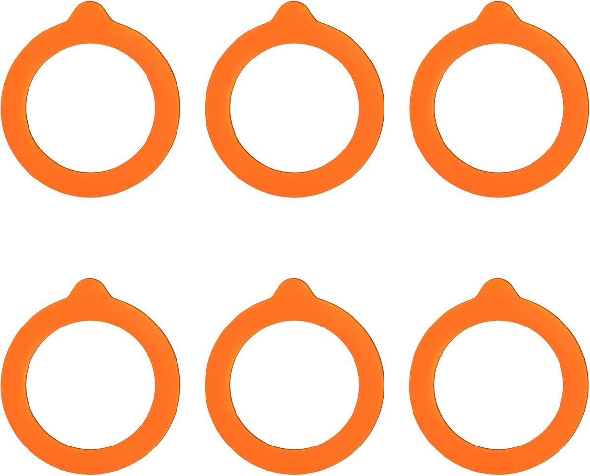 6st Siliconen Vervangende Pakking, Rubberen Afdichtingen Vervanging Siliconen Afdichtingen Pakkingen voor Voorraadpotten Glazen Potten Stenen Pot (9,5cm Buitendiameter, 6,8cm Binnendiameter)