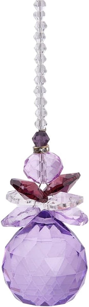 Opknoping Crystal Angel Suncatcher Lampwork Angel Opknoping Ornamenten Mini Kristal Glas Prisma's Regenboog Maker voor Tuin Veranda Voordeur Auto Achteruitkijkspiegels Kasten Gordijnen