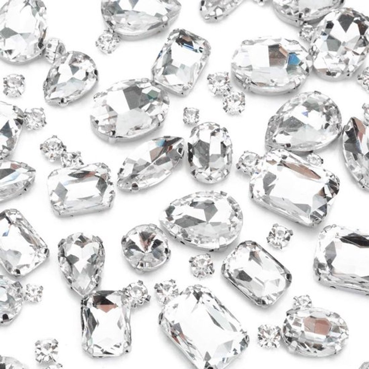 236 stuks platte kristallen rhinestones voor naaien, geschikt voor het maken van zelfgemaakte sieraden