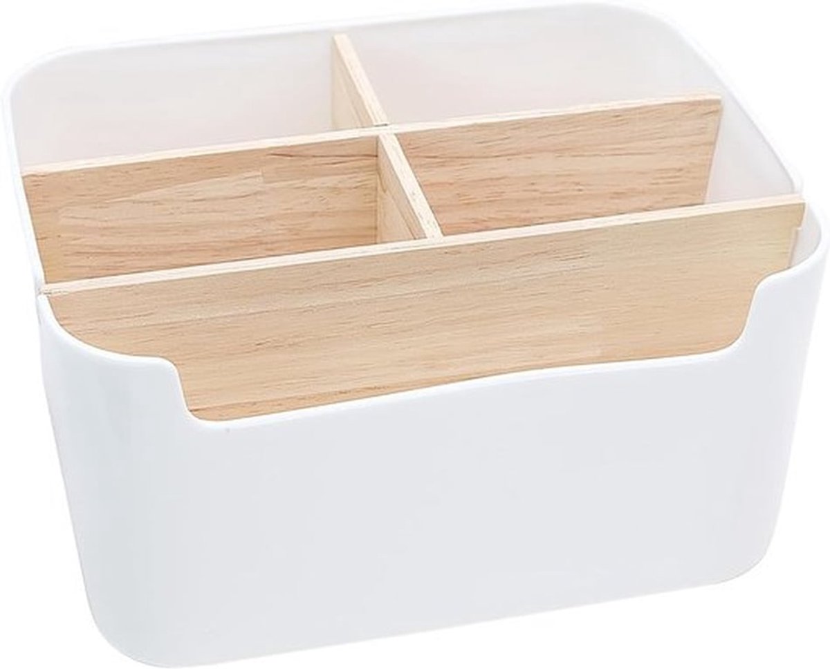 Bureau-opbergdoos met 5 vakken, geschikt voor het opbergen van schrijfwaren, kantoorartikelen, enz. Deze multifunctionele opbergdoos is ook geschikt voor pennen, sieraden, cosmetica, enz.