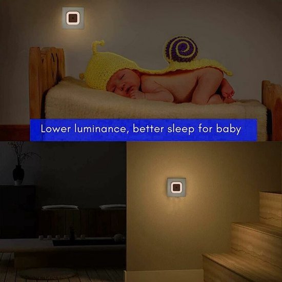 [Set van 6] Kindernachtlampje met stopcontact - Stopcontact LED-schakelaar, slimme thuislamp, kan in het stopcontact worden gestoken, schemerlicht van AIMIUVEI — afbeelding 2