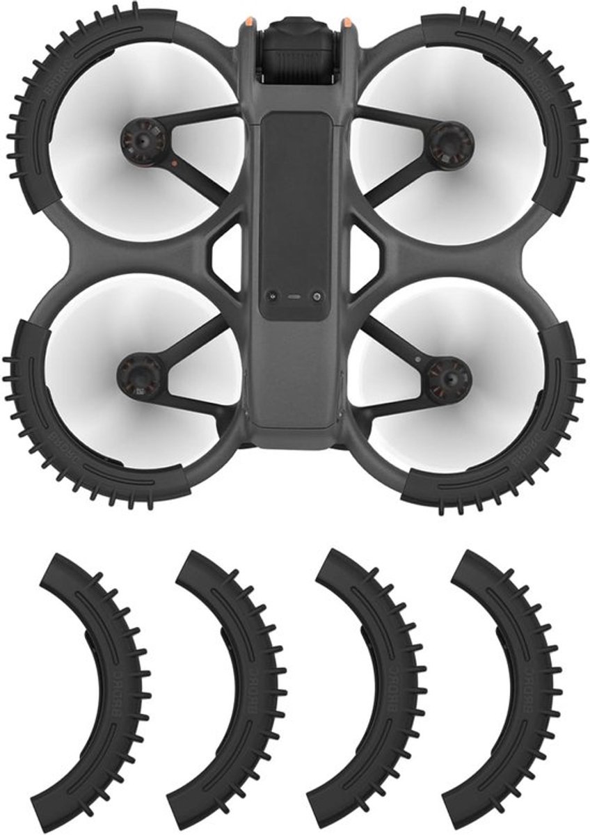 4 stuks Geschikt voor DJI Avata 2 drone-beschermers, antibotsing, anti-schok propellerbeschermers zwart