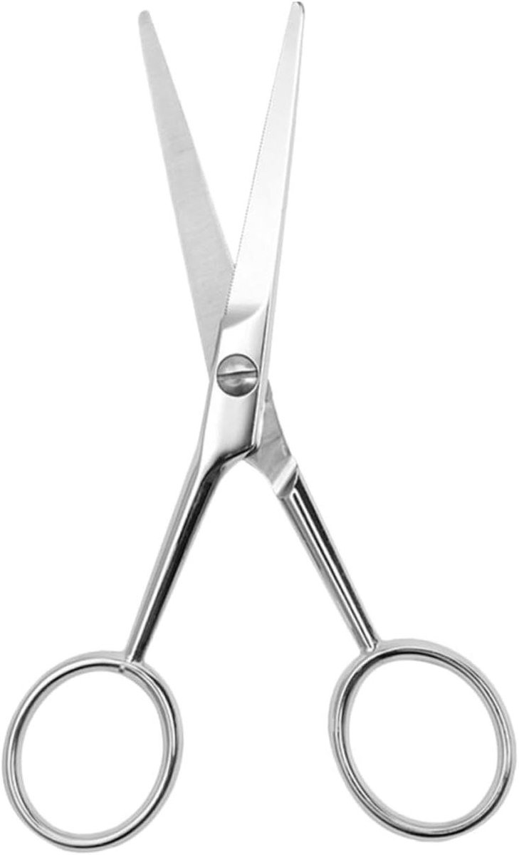 Baardtrimmer Schaar - Snor Schaar - Precisie Trimmen - Getand Ontwerp - 122 cm - Zilver