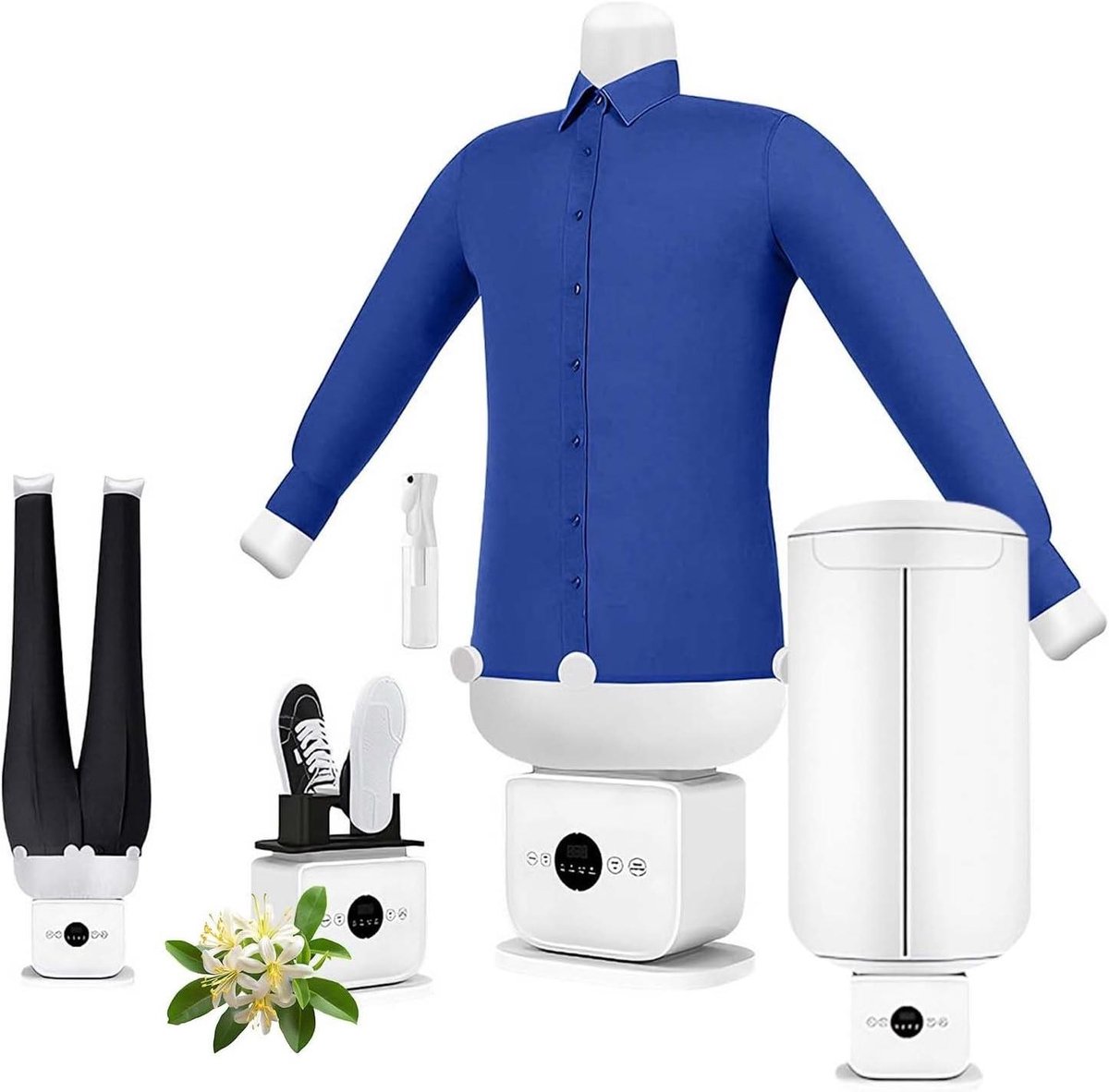 Automatische Strijkmachine - Handsfree Strijker Kreukverwijderaar - Kleding Strijken Drogen - Handsfree Werking - M tot 3XL - Wit