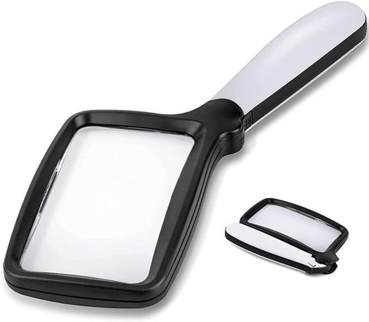 Deze opvouwbare handloep met verlichting biedt 3x vergroting voor het lezen. Hij is voorzien van een dimbare ledlamp en is geschikt voor ouderen, kranten, boeken, teksten met kleine lettertjes en mensen met een verminderd gezichtsvermogen.