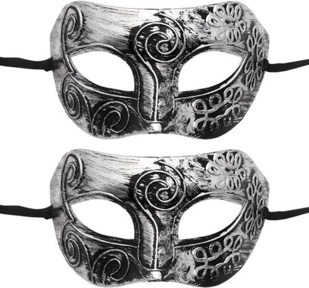Maskerade Masker Gezichtsmasker Heren Ball Maskers Mardi Gras Masker voor Mannen Romeins Venetiaans Masker Opera Vintage Masker voor Halloween Fancy Dress Proms Carnaval - 2 Pack