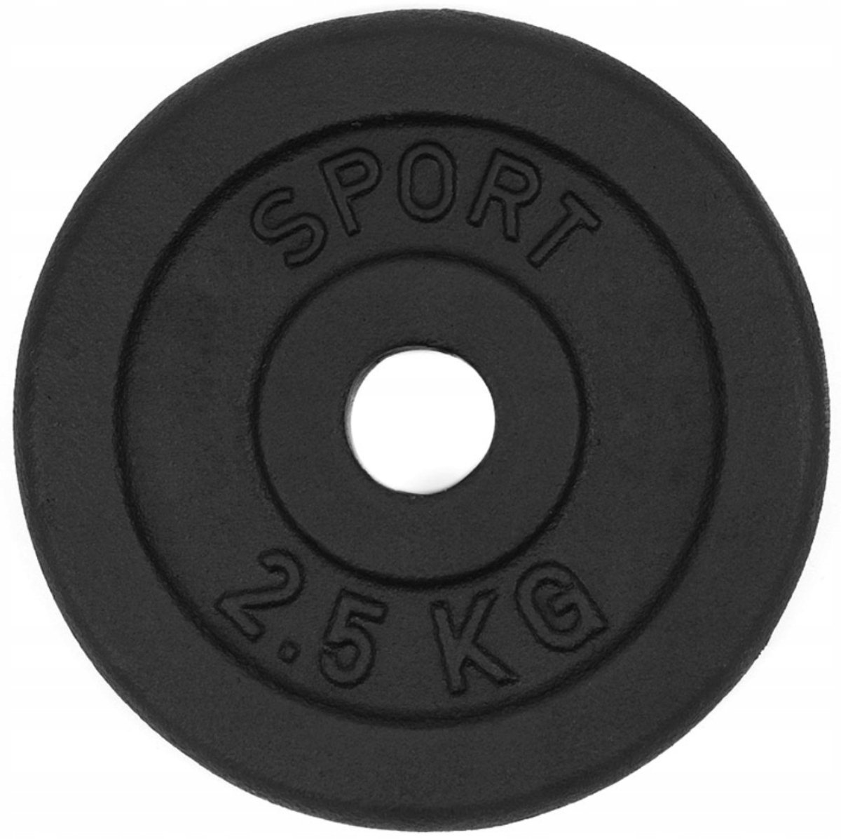 Merkloos gietijzeren halterschijf 2,5 kg, 30 mm gat