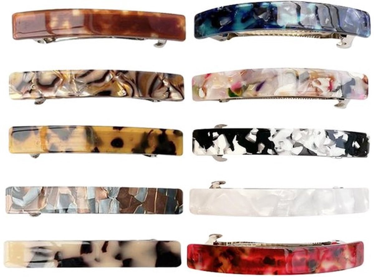 10 stuks haarspelden voor dames, haarclip voor meisjes, automatisch haarspeld, voor fijn haar en middeldik haar (barnsteen)