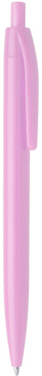 100 stuks voordeel pack Balpen van ABS Model STIX 8010 Licht Roze / Blauwe inkt