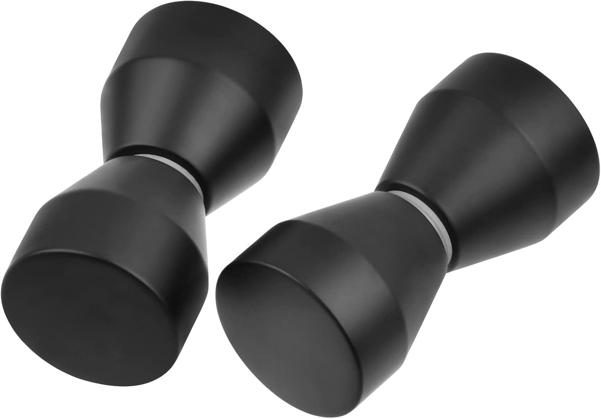 Douchedeurknoppen 6 cm - RVS zwart mat - Antislip - Ideaal voor douchedeuren - ShopVlot