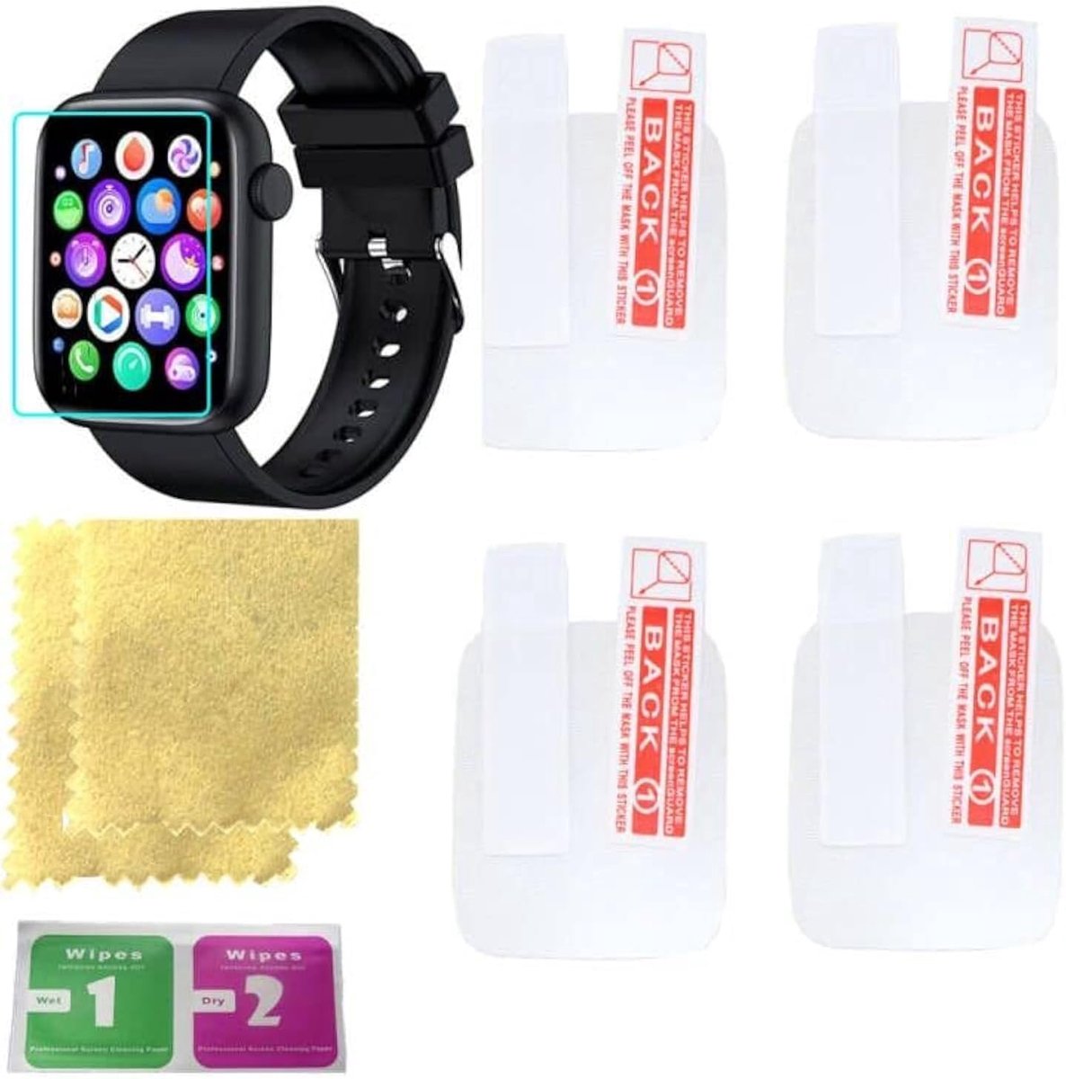 Smartwatch schermbeschermer 1.95 inch - ABS kunststof - krasbestendig - optimale kijkervaring - ShopVlot