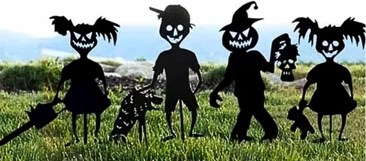 Halloween tuinstickers set - 4 verschillende ontwerpen - griezelige tuinversiering - creëer een spooky sfeer - ShopVlot