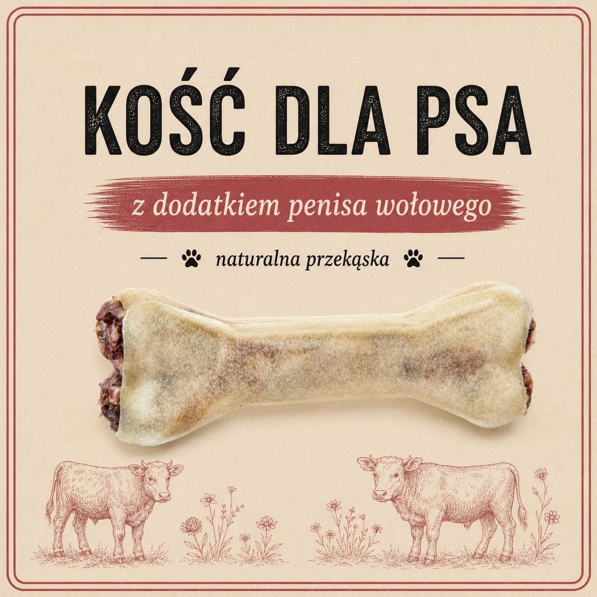 beef bone 12cm - 55g - 100% natuurlijk - ondersteunt mondhygiëne - ShopVlot