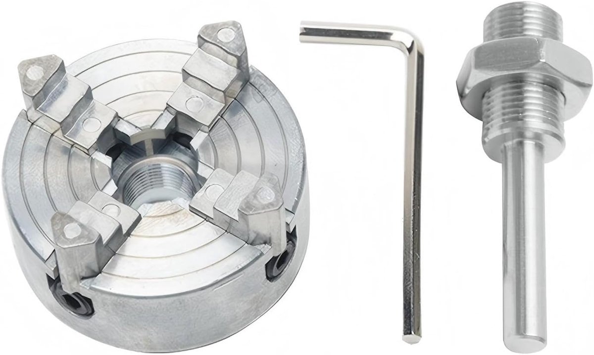 4 Bit Draaibank Boorhouder - Automatische Centrering - Zinklegering - Eenvoudig te gebruiken - ShopVlot