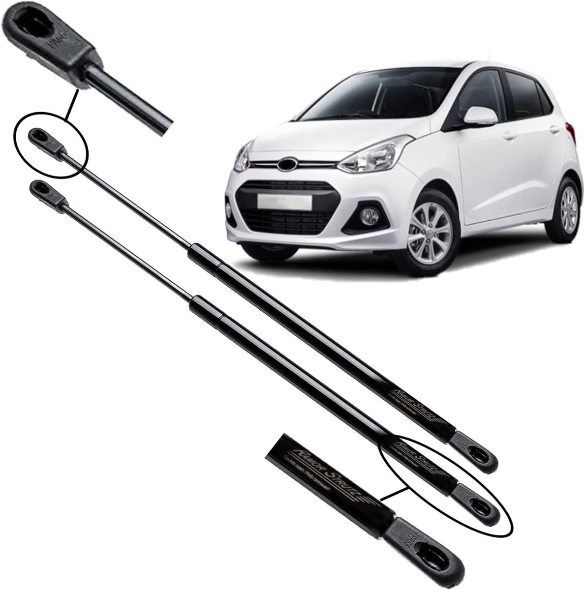 Gasveer achterklep Hyundai i10 2013-2019 - 442 mm - vervangingsset - eenvoudige installatie - ShopVlot