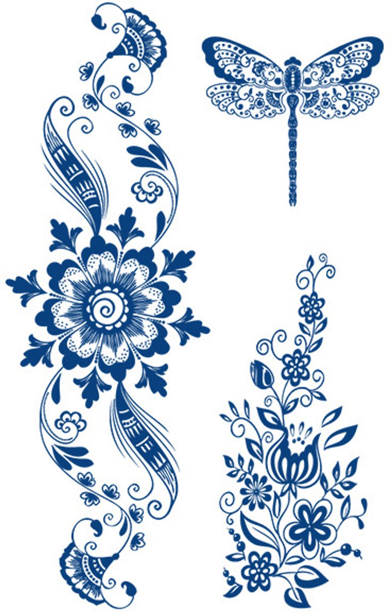 Tijdelijke tattoo Floral Whisper Set 2 weken