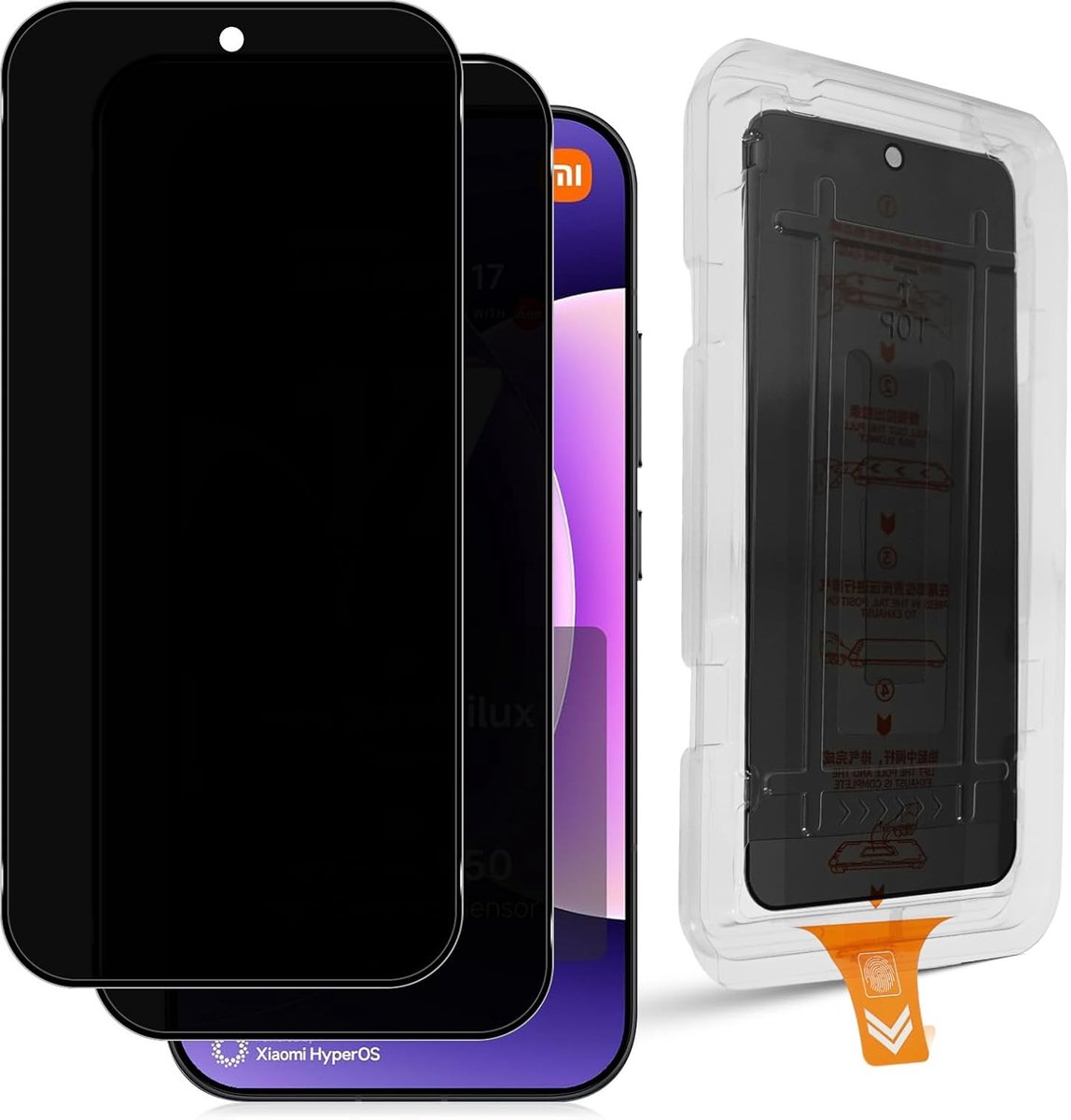 Inkijkbescherming voor Xiaomi Mi 17/17 Pro 5G - 2 stuks privacyfolie - 9H hardheid - anti-kras en anti-vingerafdruk - ShopVlot