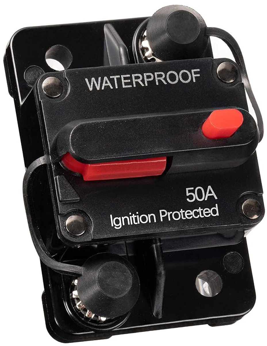 Car Circuit Breaker 50A - 12V-48V DC - Waterdicht - Bescherming voor auto en boot - ShopVlot