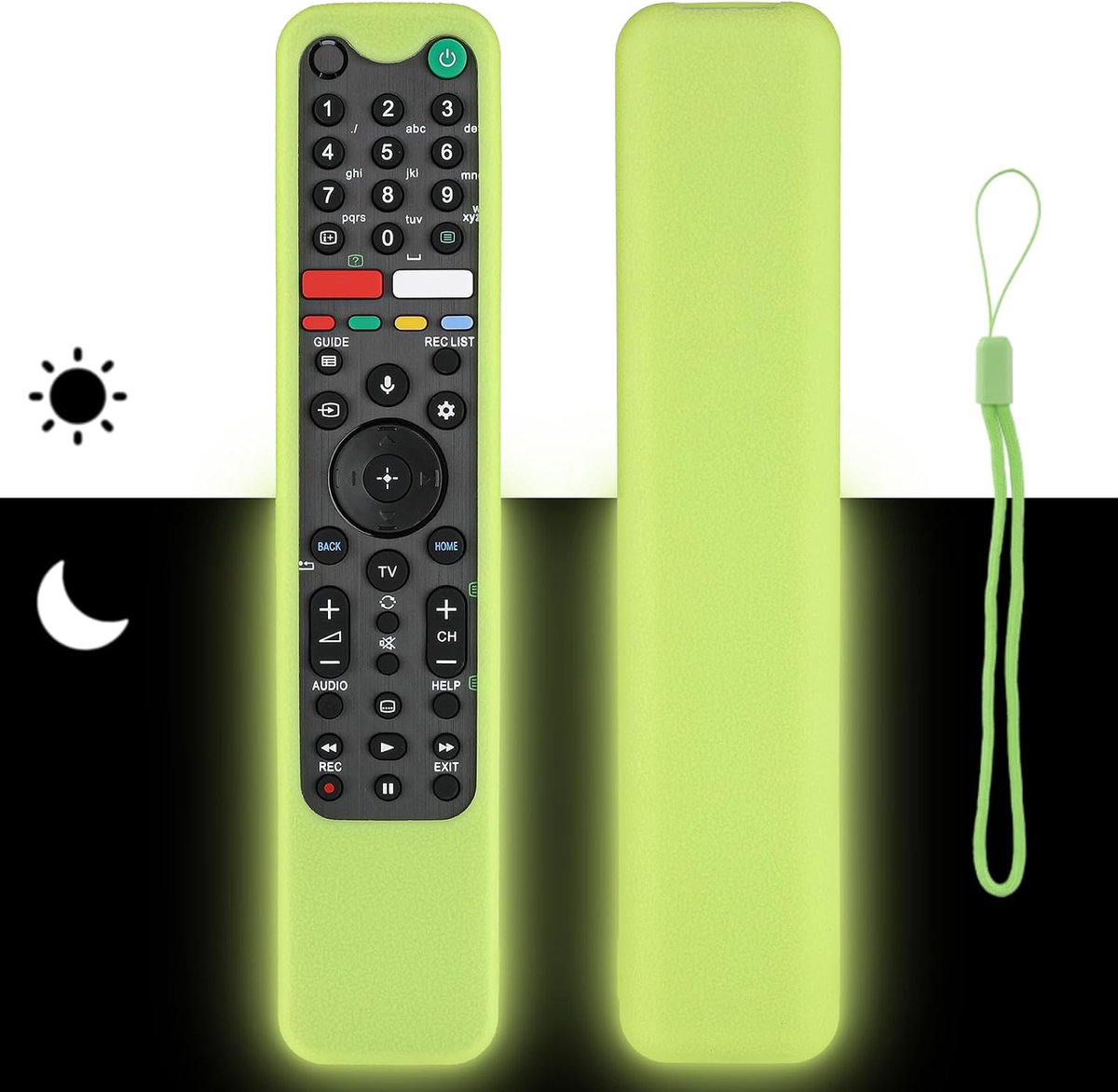 Afstandsbediening hoes silicone - fluorescerend - schokbestendig - beschermt tegen vallen - ShopVlot