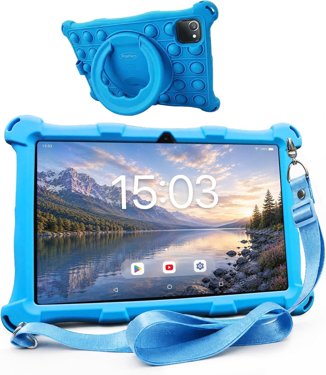 Tablet voor kinderen XL - 10 inch HD - 3 + 4 GB RAM - veilig en educatief - ShopVlot