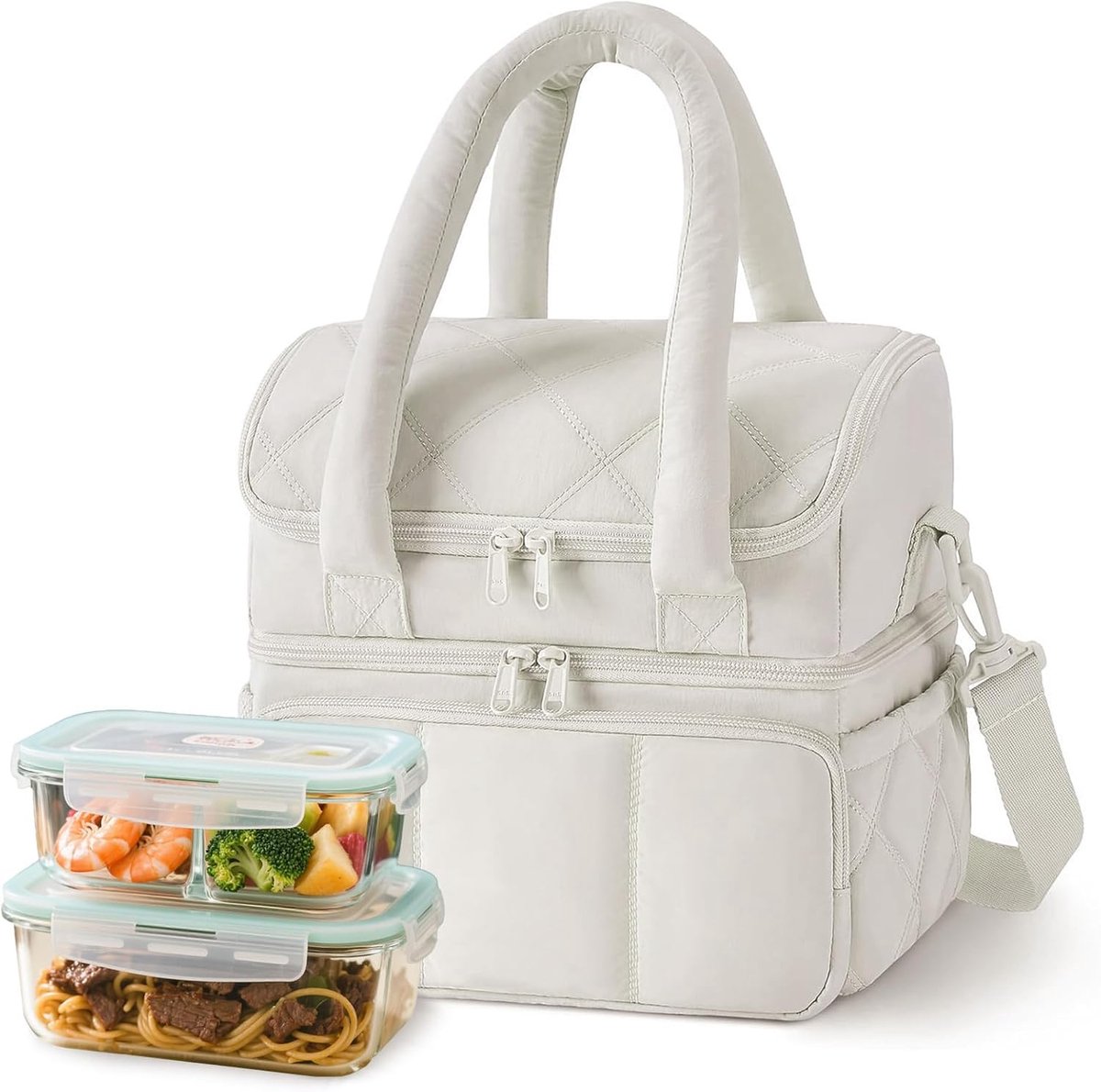 Koeltas geïsoleerd 25x17,5x25 cm - dubbellaags - waterdicht - ideaal voor picknicks - ShopVlot