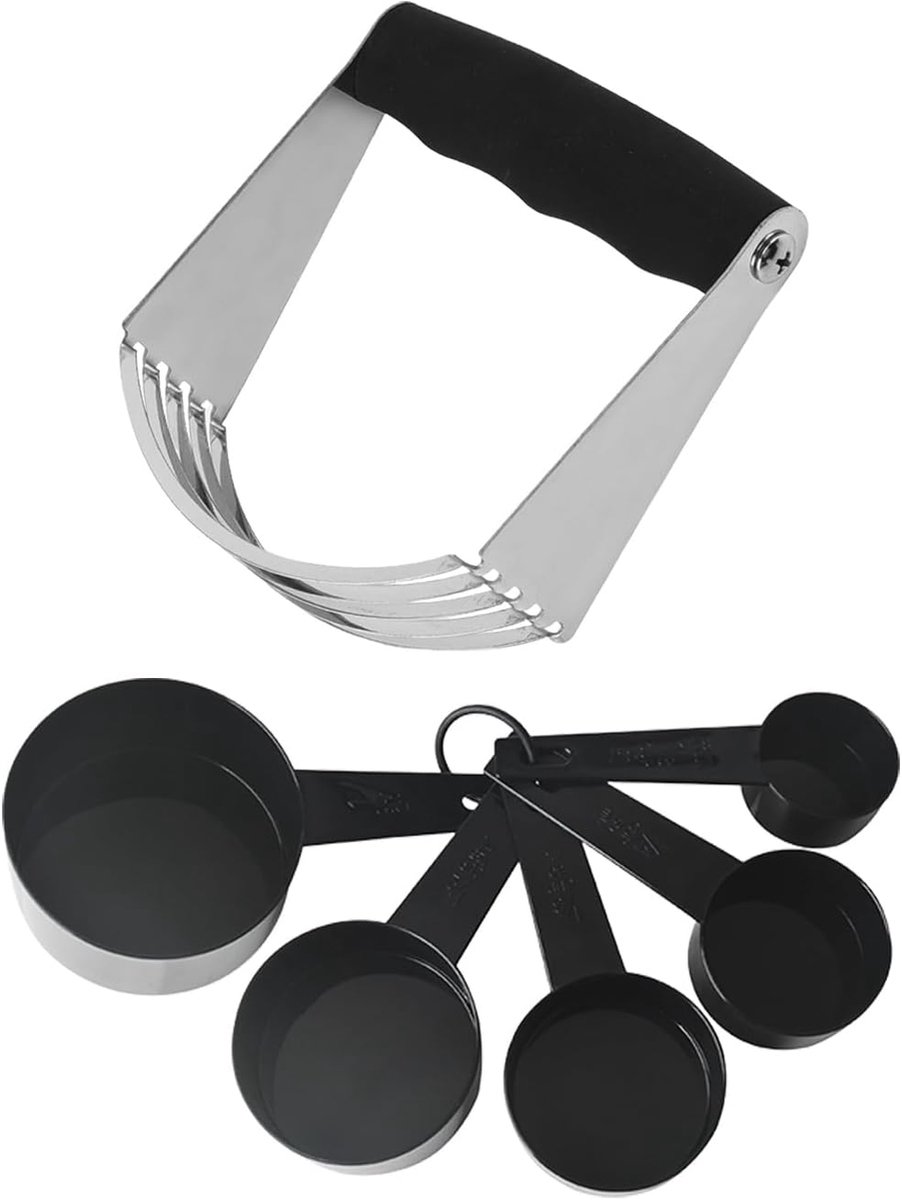 Deegmixer - Roestvrij staal 10.5x11.7 cm - Inclusief maatlepel - Perfect voor bakken - ShopVlot