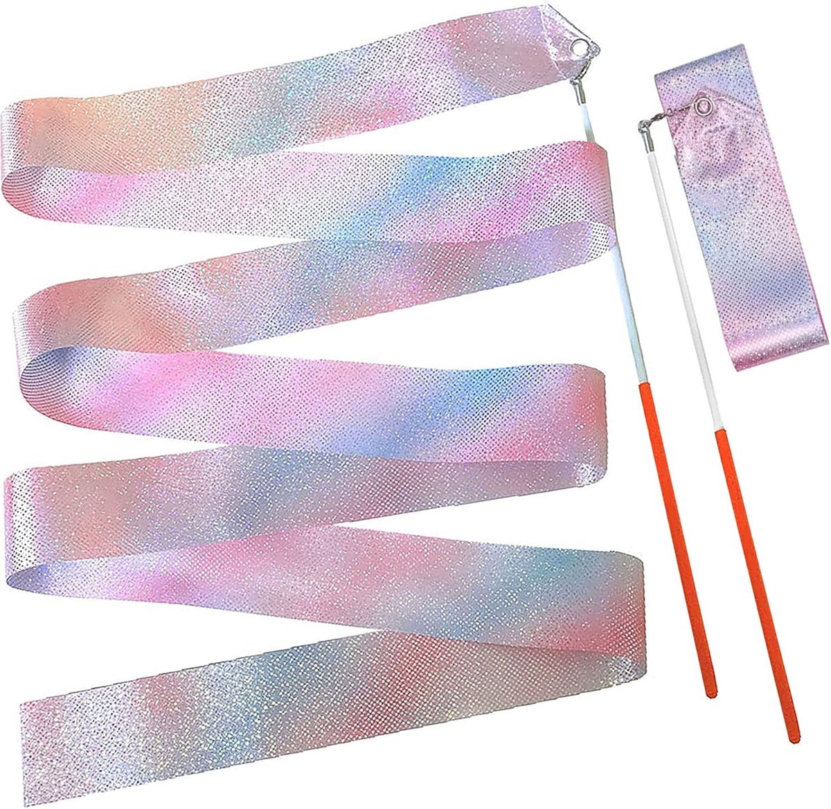 Gymnastiekbanden 2 stuks - 2 meter - satijnen dansbanden - non-slip grip voor kinderen - ShopVlot