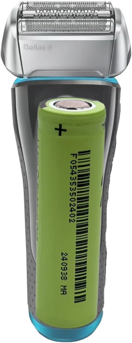 vervangende accu 750 mAh - platte kop batterij - compatibel met Braun S5, S6, S7, S51 - ShopVlot