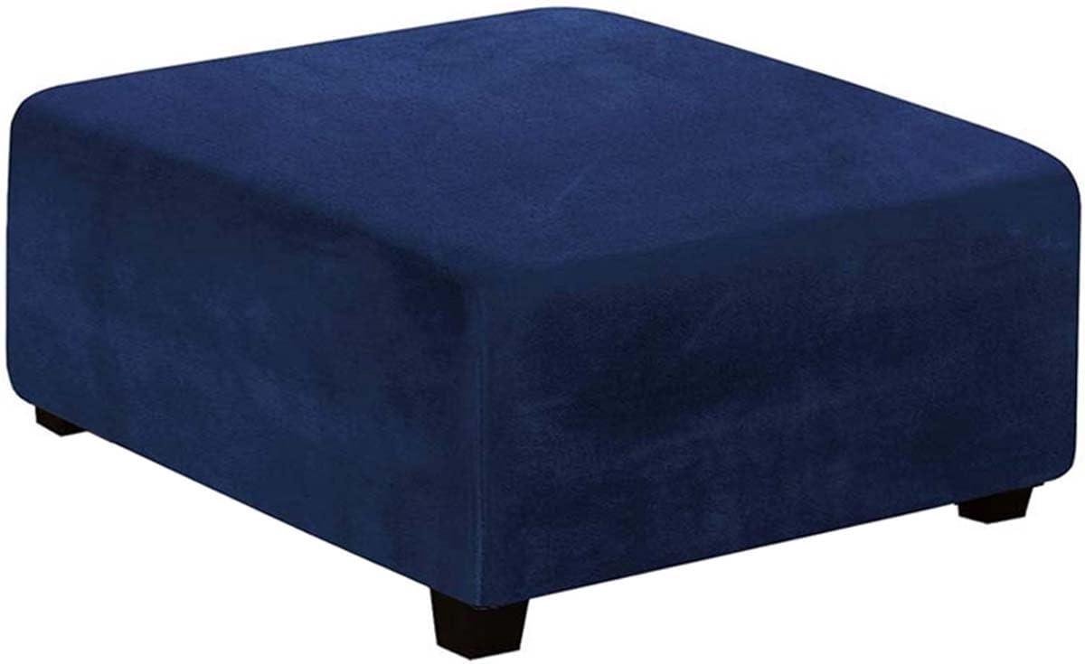 Poef Hoes - Ottomaan Bekleding - Meubels Vernieuwen - Zachte Fluweel Stof - 95x95cm - Groen