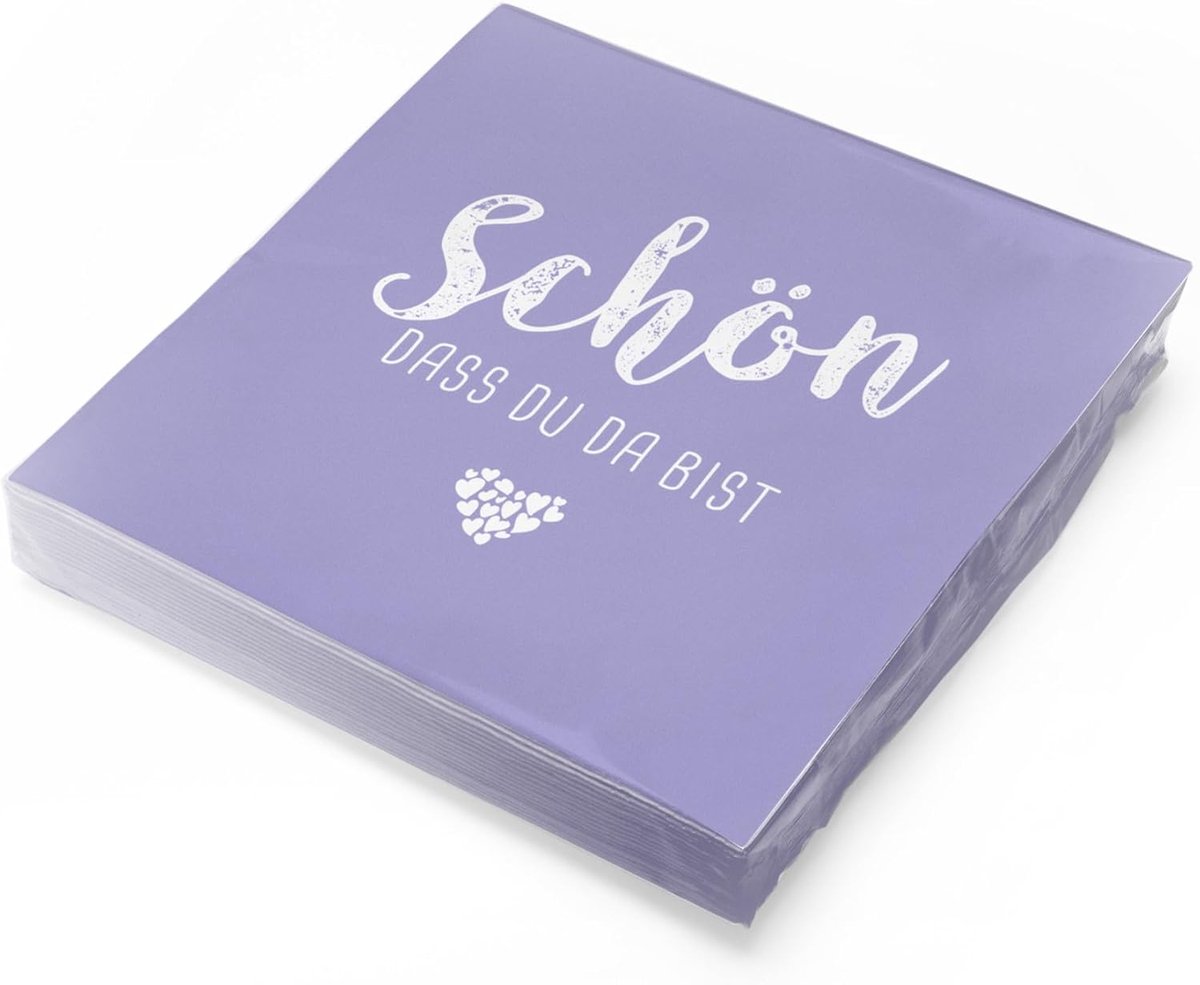 Servetten 30 x 30 cm - 3-laags - paarse kleur - feestelijk gebruik voor communie en bruiloft - ShopVlot