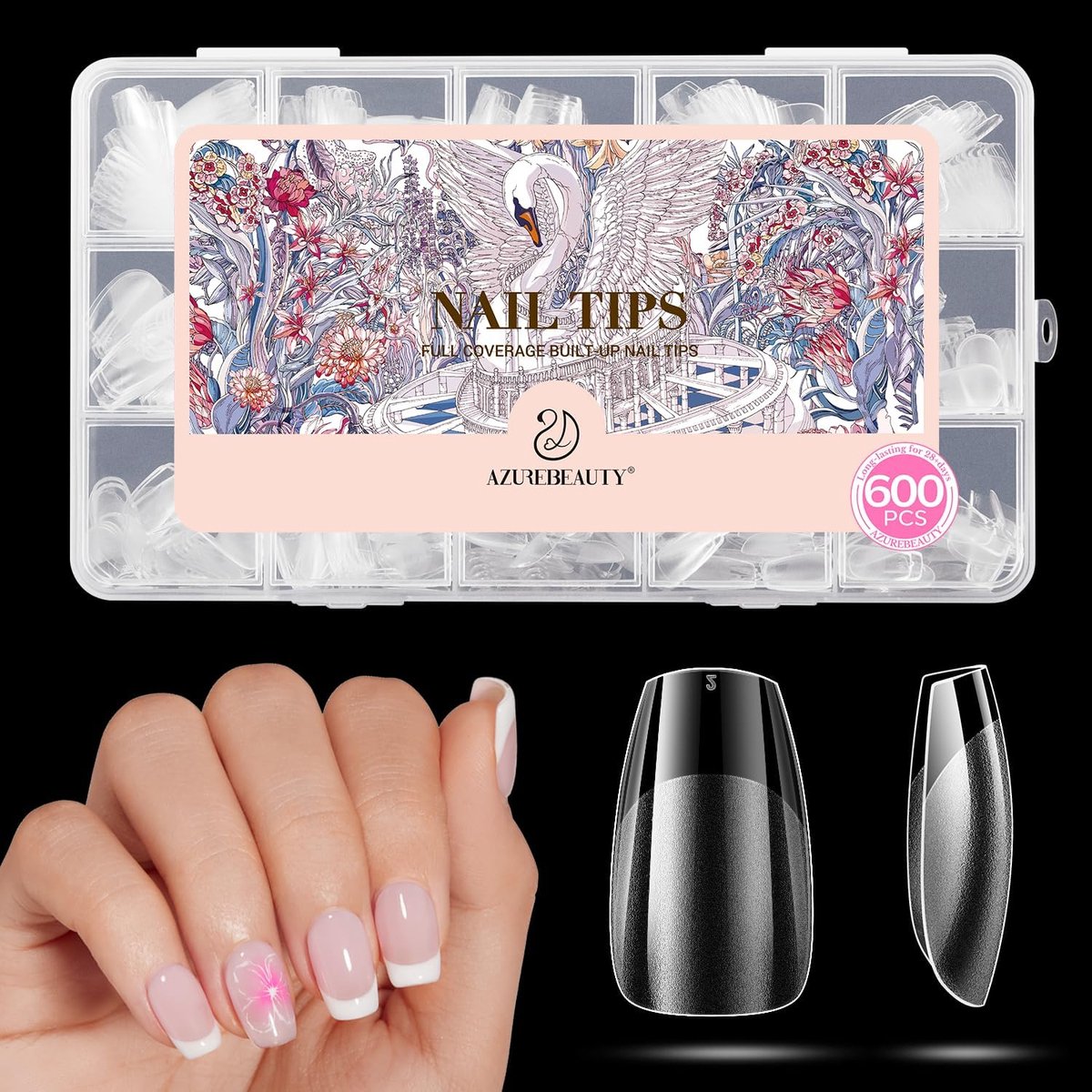 Nail Tips 600 Stuks - Full Cover Nageltips Set - Perfecte Pasvorm - Voor Professionele Nagels - ShopVlot