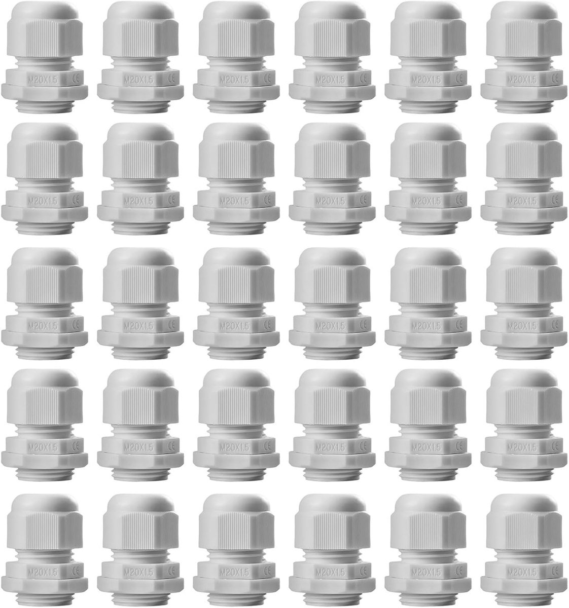 Kabeldoorvoer M20 - IP68 Waterdicht - Nylon Wit - Perfect voor Buitengebruik - ShopVlot