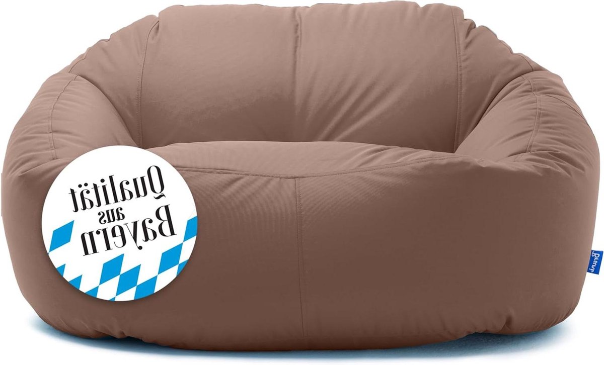 Zitzak Bank - Lounge Sofa - Ontspannen Zitten - Net Binnenstructuur - 160 x 100 x 60 cm - Lichtbruin