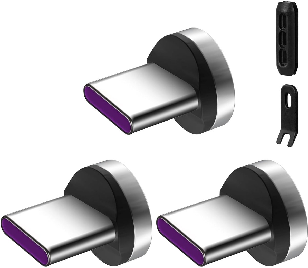 Snellaadadapter 7-pins type C - magnetische stekker - reservestekker telefoon - stofbescherming connector - ShopVlot