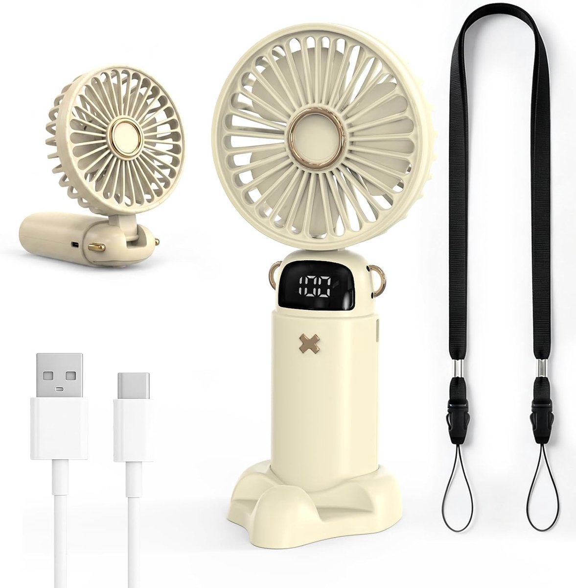 Mini-handventilator - USB-oplaadbaar - Draagbaar en compact - Ideaal voor onderweg - ShopVlot
