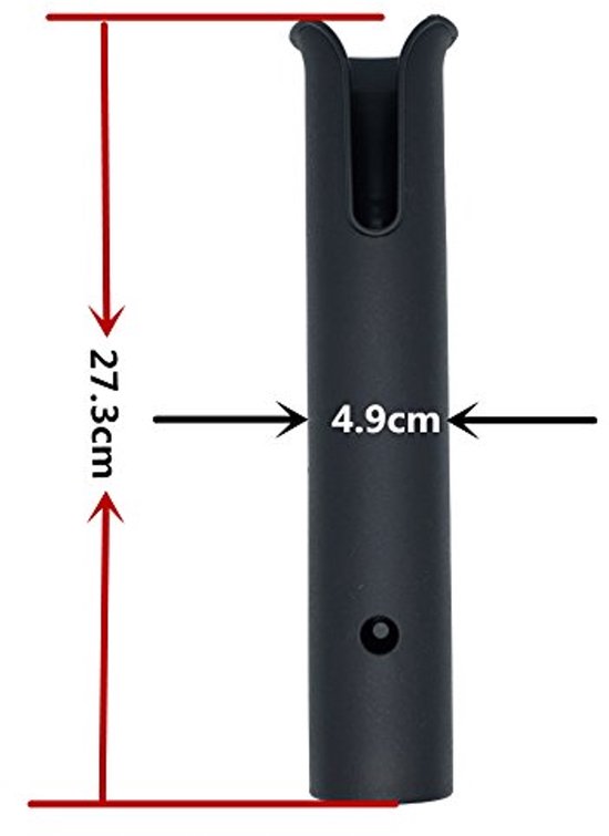 Hengel Houder Wandmontage - 2-Tube Zwart - Stevig en duurzaam - Ideaal voor bootaccessoires - ShopVlot — afbeelding 3