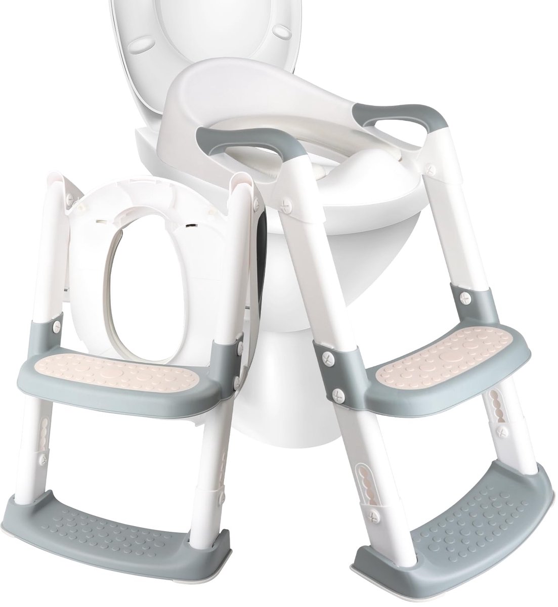 Toiletbril voor kinderen met trap - 2-in-1 kindertoiletbril - spat- en antislip treeplank - ShopVlot