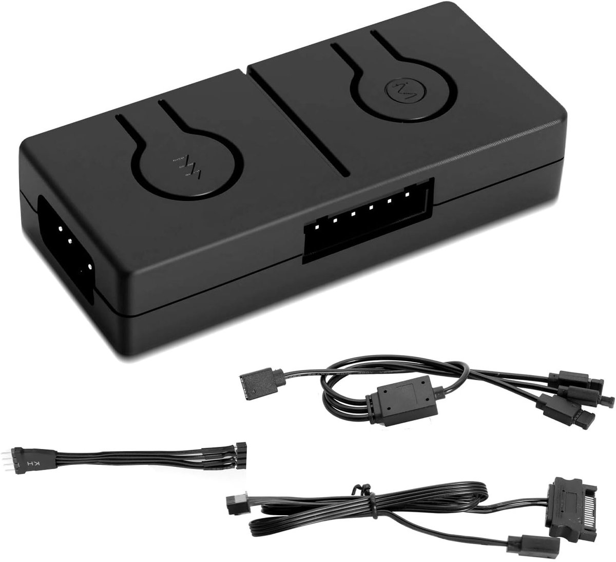 RGB converter 12V naar 5V ARGB controller hub - dual control - 3-way splitter - ideaal voor PC moederborden - ShopVlot