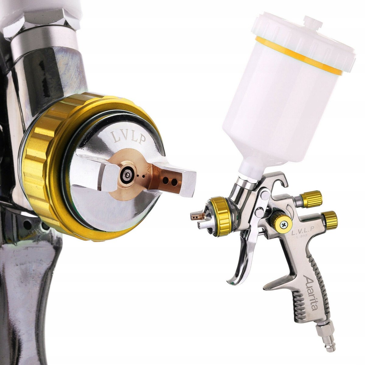 LVLP Verfspuitpistool 1.8mm Goud - Professioneel Lakken
