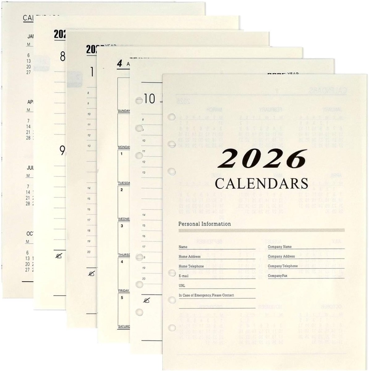 A5 weekly planner 2025 - inlegbladen - 176 pagina's - persoonlijke organisatie - ShopVlot