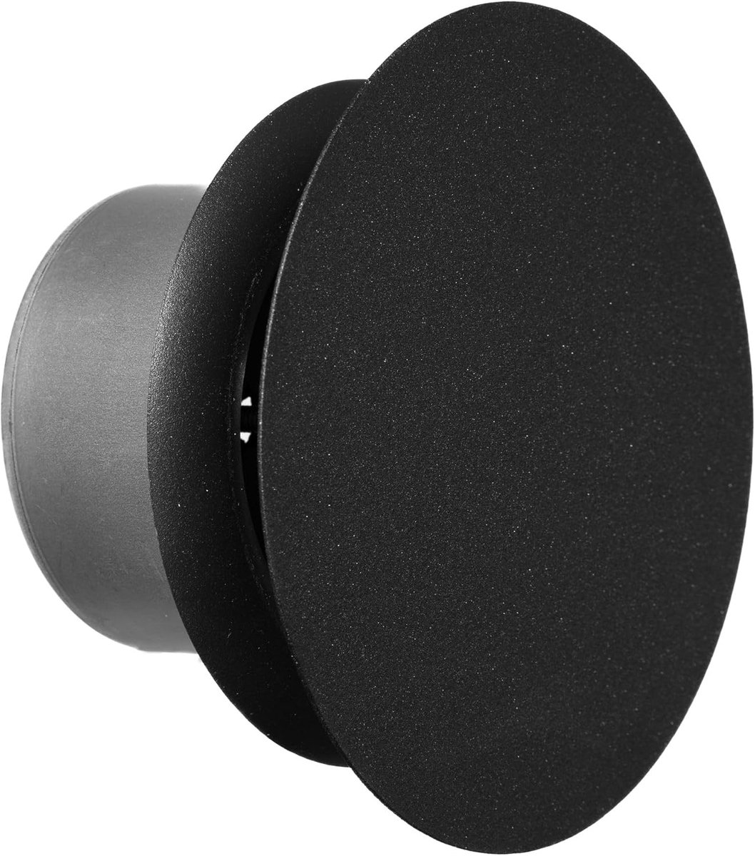Ventilatieklep 100mm - Verstelbare Ventilatierooster - Staal Rond voor Wand en Plafond - Ideaal voor Luchtcirculatie - ShopVlot