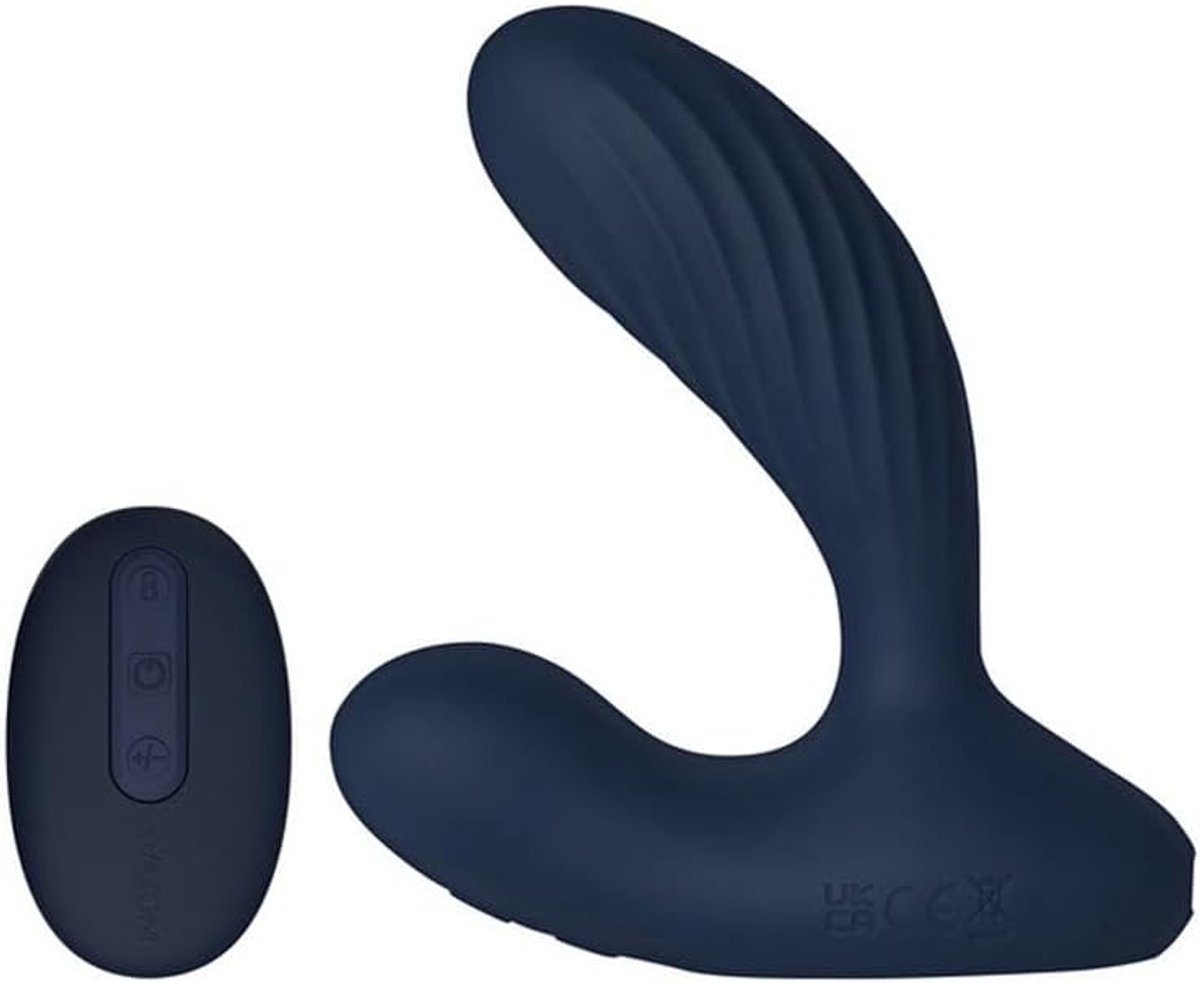 Vibrator 3cm - Zwart/Goud - Stille anal vibrator met afstandsbediening - Dubbele stimulatie - ShopVlot