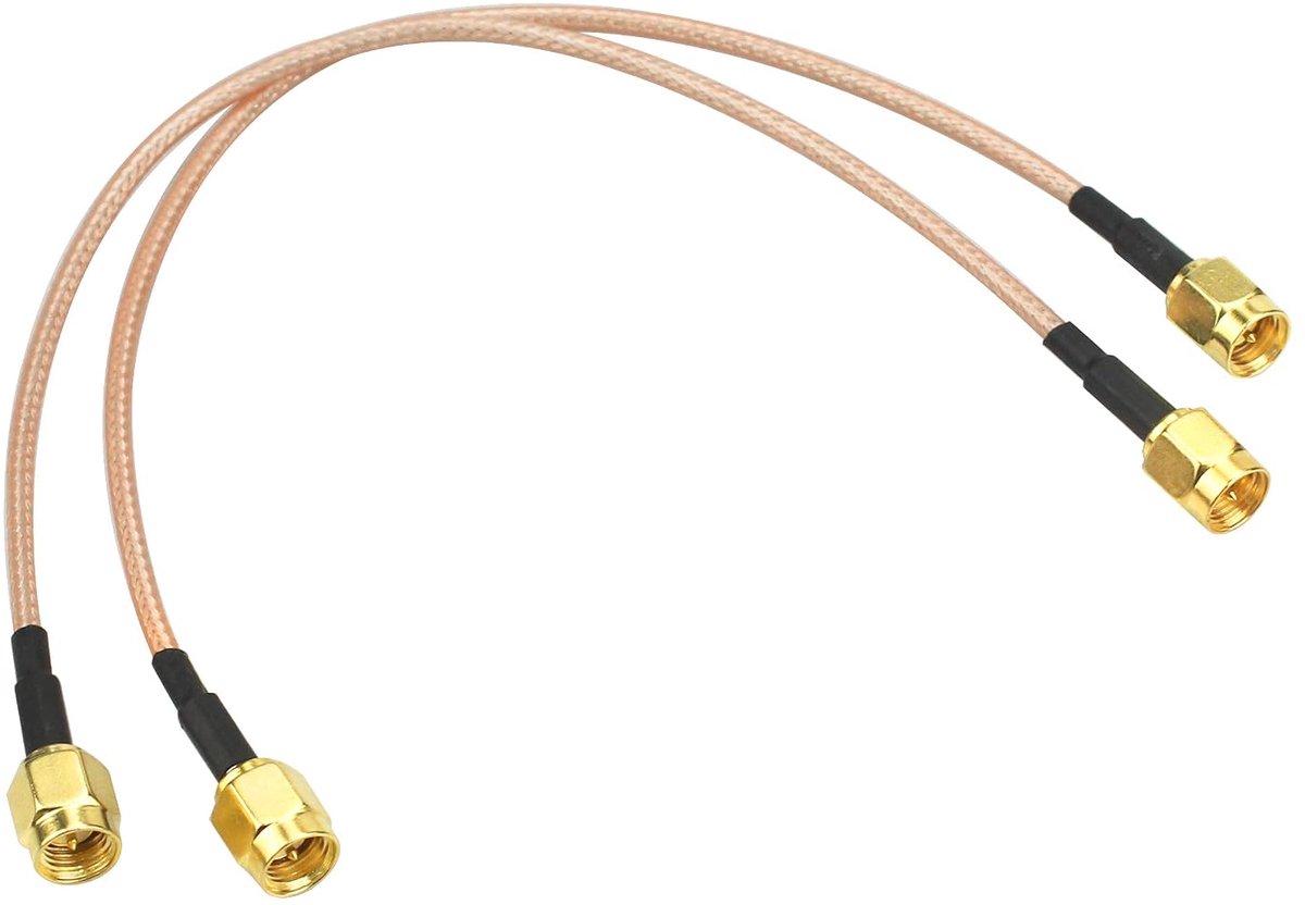 SMA Male naar SMA Male kabel 20CM - RG316 coaxiaal - hoge temperatuur weerstand - ideaal voor SDR apparaten - ShopVlot
